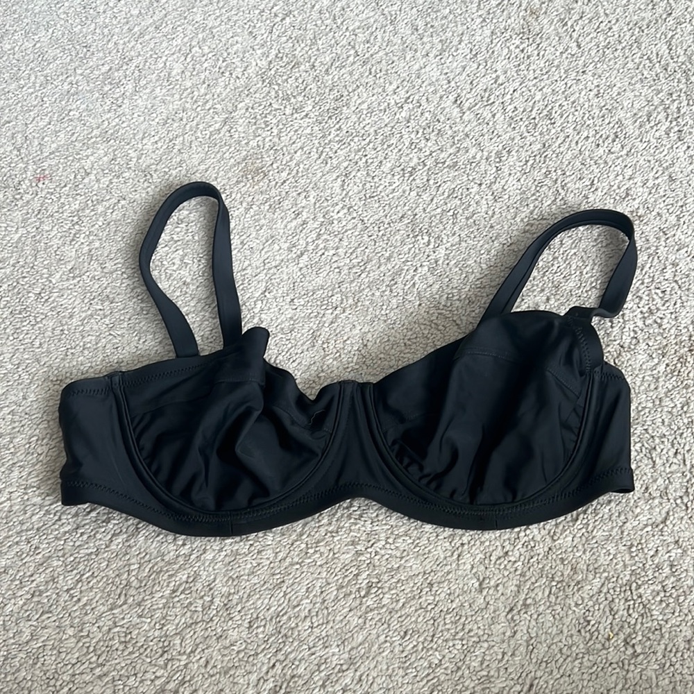 Aerie Swim unlined black top 38 D
